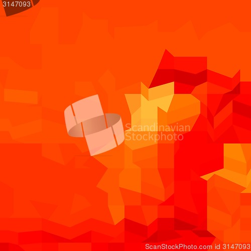 Image of Red Robot Abstract Low Polygon Background