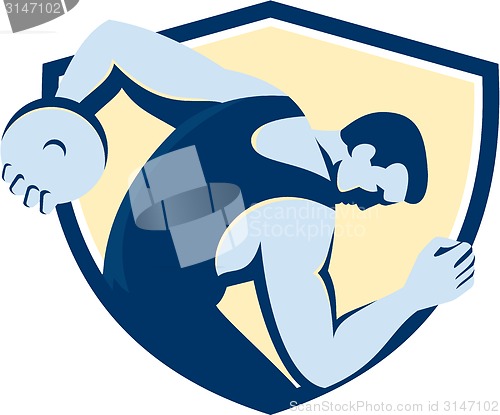 Image of Discus Thrower Side Shield Retro