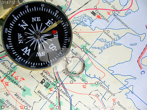 Image of compass & map 1