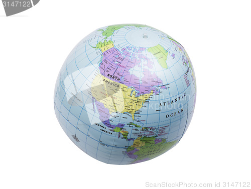 Image of Inflatable globe isolated