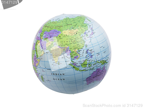 Image of Inflatable globe isolated