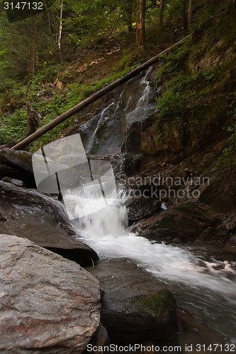Image of Waterfall and river in forest