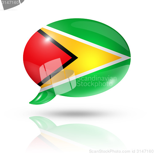 Image of Guyanese flag speech bubble