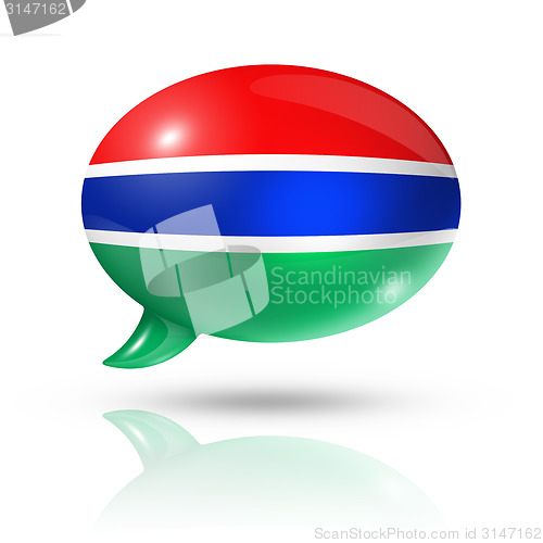 Image of Gambian flag speech bubble