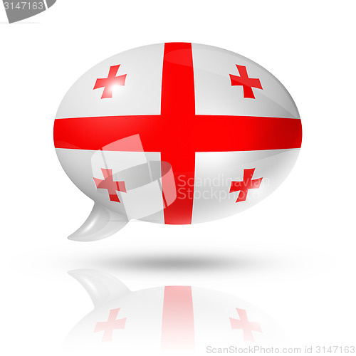 Image of Georgian flag speech bubble