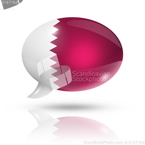 Image of Qatar flag speech bubble