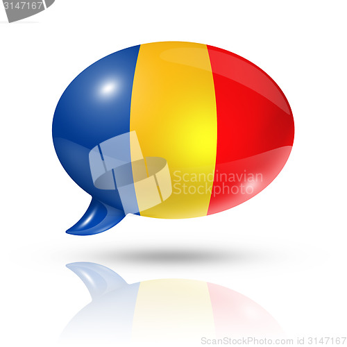Image of Chadian flag speech bubble
