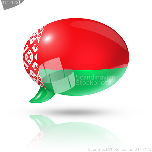 Image of Belarus flag speech bubble