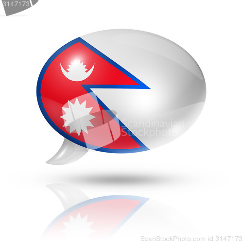 Image of Nepalese flag speech bubble