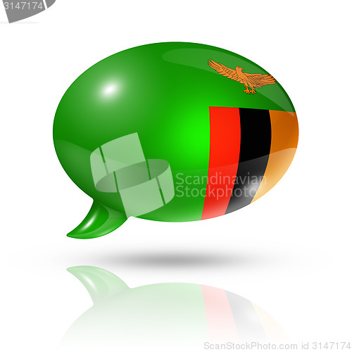 Image of Zambian flag speech bubble