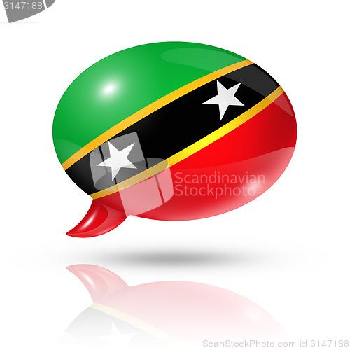 Image of Saint Kitts And Nevis flag speech bubble