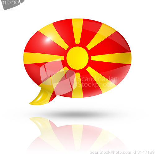 Image of Macedonian flag speech bubble
