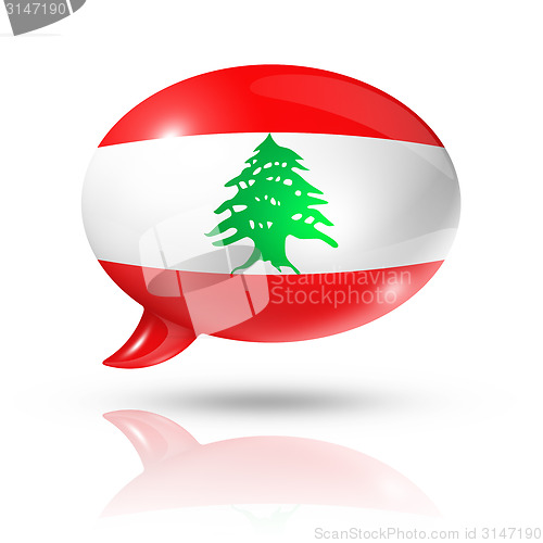 Image of Lebanese flag speech bubble