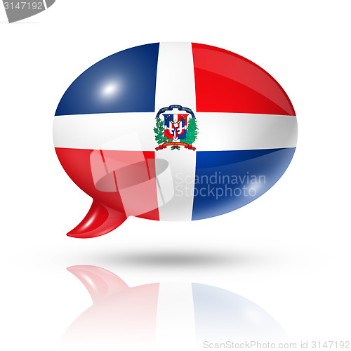 Image of Dominican Republic flag speech bubble