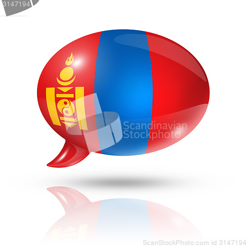 Image of Mongolia flag speech bubble