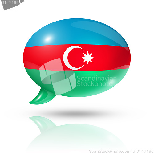 Image of Azerbaijani flag speech bubble