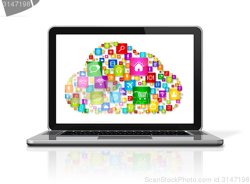 Image of Cloud Computing Laptop