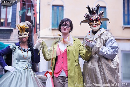 Image of Beautiful woman in Venice