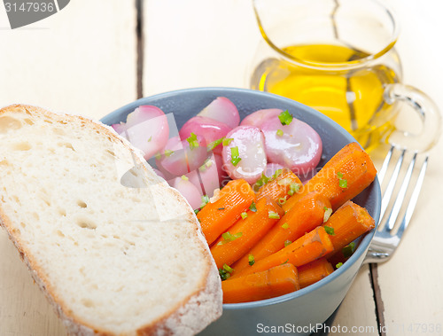 Image of steamed  root vegetable on a bowl