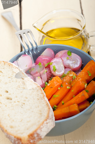 Image of steamed  root vegetable on a bowl