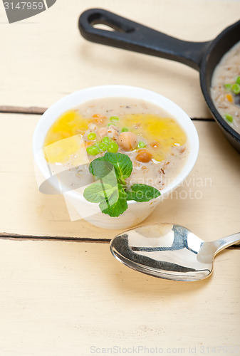 Image of Hearty Middle Eastern Chickpea and Barley Soup