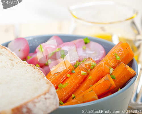 Image of steamed  root vegetable on a bowl