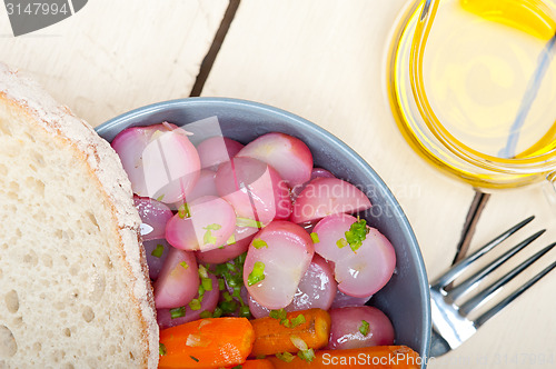 Image of steamed  root vegetable on a bowl