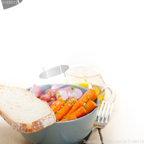 Image of steamed  root vegetable on a bowl