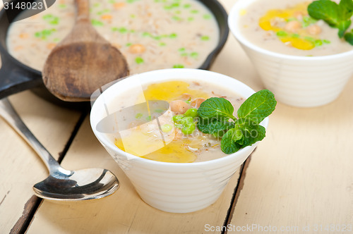 Image of Hearty Middle Eastern Chickpea and Barley Soup