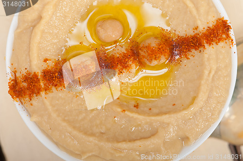 Image of Hummus with mint on top