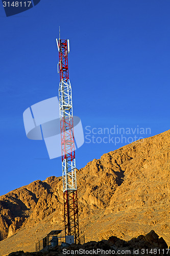 Image of   utility pole in africa morocco energy and distribution pylon