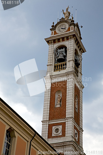 Image of  sunny day    milan   old abstract in  statue  tower bell 