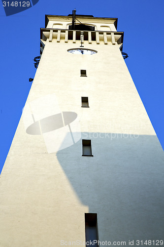 Image of olgiate   old abstract in  italy      and church tower bell sunn