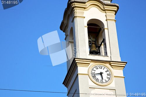 Image of in gorla    the   wall  and church tower  sunny day 