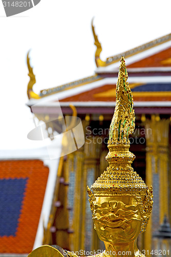 Image of demon in the temple bangkok asia   roof palaces  warrior monster