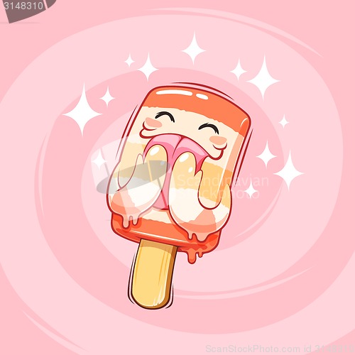 Image of Happy Cartoon Ice Cream