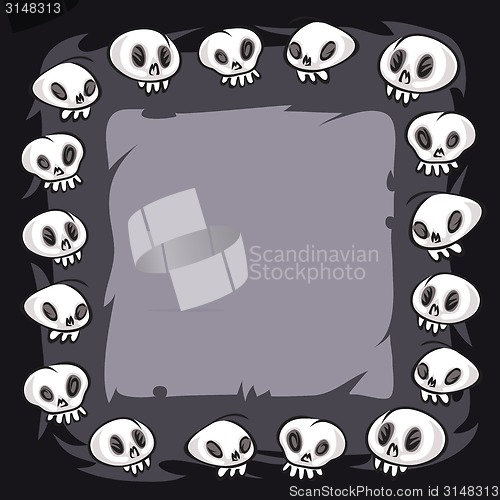 Image of Cartoon Skulls Square Frame