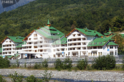 Image of White house on the bank