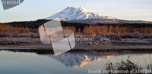 Image of Still Morning Sunrise Trout Lake Adams Mountain Gifford Pinchot 