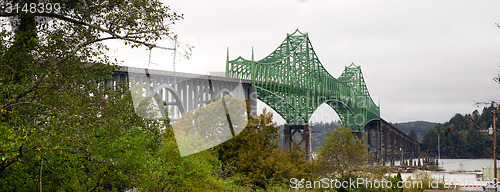 Image of Yaquina Bay Bridge Highway 101 Newport Oregon United States