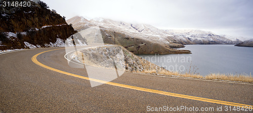 Image of Boise Basin Snake River Canyon Cold Frozen Snow Winter Landscape