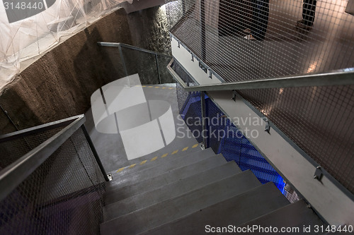 Image of Upside view of a spiral staircase