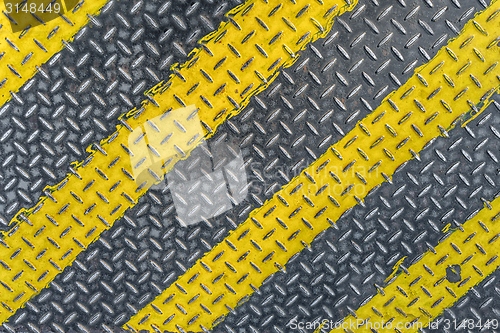 Image of Floor plate paint with yellow line high resolution