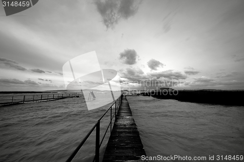 Image of Wooden path trough the lakes