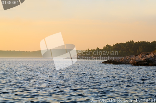 Image of Coastline with horizon and sky