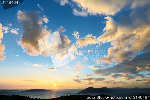 Image of Scenic view of a small island