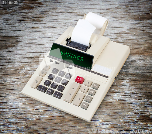 Image of Old calculator - savings