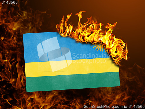 Image of Flag burning - Rwanda