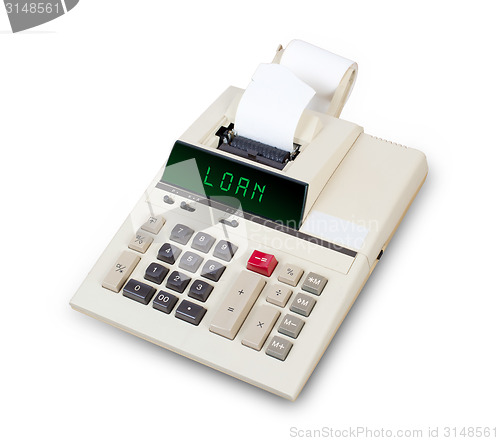 Image of Old calculator - loan