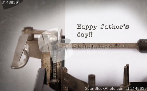 Image of Vintage inscription made by old typewriter